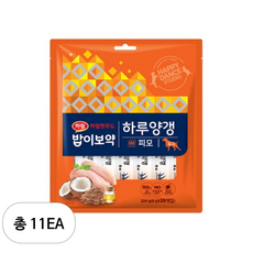 하림펫푸드 밥이보약 하루양갱 강아지 간식 피모, 닭고기, 224g, 11개