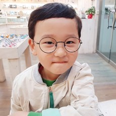 유아용(4세~8세) 키즈 원형 보호안경 블루라이트차단안경