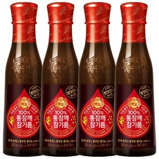 백설 100프로 통참깨 참기름, 300ml, 4개