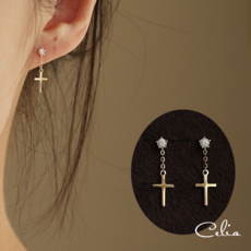 14k십자가귀걸이