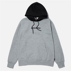 디키즈 437 볼륨 자수 로고 기모 후드티 그레이 DSQ3UTHT437