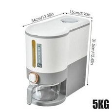 쌀통 쌀독 보관 자동 방충 밀폐 가정용 냄비 시리얼 디펜서 양동이 5 kg 10kg, 없음, 1개