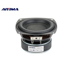 AIYIMA 1Pcs 4인치 서브우퍼 스피커 유닛 HIFI 48옴 100W 우퍼 사운드 스피커 홈시어터 딥베이스 라우드세이커, 8옴 스피커