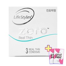 안셀 제로 리얼씬 진초박형 콘돔 + 러브모아 젤 2p, 1개, 3개입