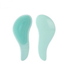 핸들 빗 핫 매직 정전기 방지 마사지 헤어 브러시 엉킴 해체 샤워 살롱 스타일링 도구, 3. green-1pc