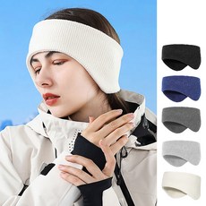 방한 스키 스포츠 겨울 러닝 귀마개 헤어밴드, 1개, 블랙