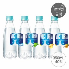 웅진식품 [웅진식품] 빅토리아 탄산수/탄산음료 에코 350ml x 40페트 골라담기, 레몬20/레몬20, 40개