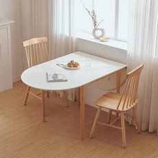 [즉시할인+할인쿠폰][스칸디아]오트 접이식 확장형 테이블 2인&4인&6인 식탁세트, 01. 2인세트(의자2),