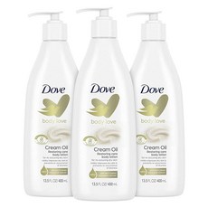 Dove Body Love 바디 로션 건조한 피부 재발 복원 케어 매우 건조한 피부 개선 382.7g(13.5온스) 3개입, 382.7g, 3개