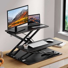 스탠딩 테이블 컴퓨터 서서일하는 작업대 노트북 책상, S6air  블랙