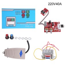 휴대용 스팟 용접기 제어 보드 DIY 키트 DIY 간단한 배터리 용접기 개발 용접 용 시간 전류 조정, 220V40A 발 스위치