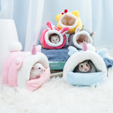 [1+1] 친칠라 기니피그 골든 햄스터 포치 은신처 집 하우스 용품, 햄스터소파 (옐로우) 1+1