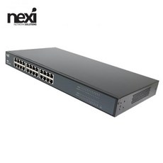 넥시 NX1138 24포트 기가비트 스위칭 허브/NX-SG1024/19형 표준 랙 장착가능/N-WAY 기능지원/Auto MDI/MDI-X 포트자동변환/양방향 통신, 1개