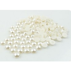 UN 5000 만들기재료 반쪽진주 원 10mm 진주색 1통