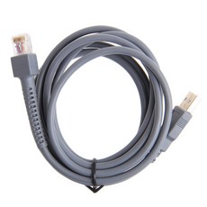 200cm 6.56FT USB 심볼 바코드 스캐너용 데이터 케이블 LS1203 LS2208/AP LS4008I LS4208 LS3008 CBA-U01-S07ZAR, 1개, 01 Black