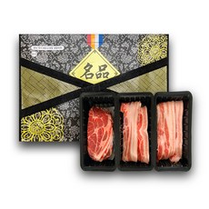 설날 명절 프리미엄 1등급 한돈선물세트 삼겹살600g+목살400g, 1개
