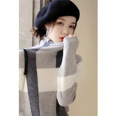 하이엔드 패셔너블한 연령 감소 편안한 바닥 캐시미어 스웨터 12951C4648934, 회백색, 남 90 100파운드, 1개