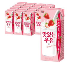 남양 맛있는 우유 GT 딸기, 180ml, 312개