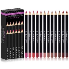 립 SHANY Cosmetics SHANY Dreamy Dozen Matte Lip Liner Set - Long-Lasting Professional Velvet Lipsti, 상세 설명 참조0, One Color