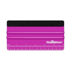 TECKWRAP 플라스틱 펠트 가장자리 스퀴지 4인치 차량용 비닐 스크래퍼 데칼 어플리케이터 도구 1개 블랙 포함, Pitaya