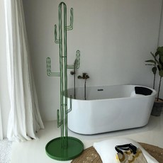 노브랜드 북유럽 선인장 옷걸이 스탠드 철제행거, 1개, 그린