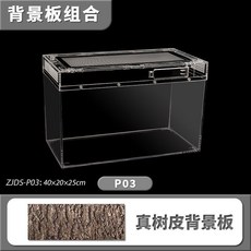  곤충키우기 투명 하우스 케이지 사슴벌레 사마귀 사육통 파충류 장수풍뎅이 관찰통 아크릴, G. P03배경 플레이트 