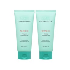 브링그린 티트리 시카 트러블 클렌징 폼 200ml x 2ea 민감한 피부에도 순하게 딥클렌징, 2개