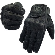 ARCTIC UNIQUE Goatskin Leather Motorcycle Motorbike Racing Gloves Touchscreen Vented Knuckle Shell, X-Large, Black Perforated