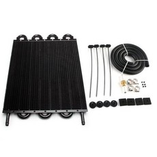 4 행 6 8 알루미늄 오일 쿨러 키트 자동차 자동 변속기 수동 변환기 유니버설, 6)8 Row Black