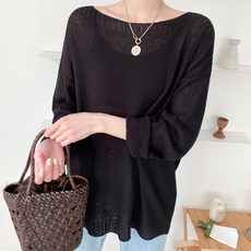 여성여름긴팔니트