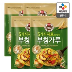 백설 5가지 재료로만 만든 부침가루, 1kg, 4개
