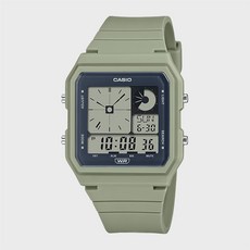 CASIO 카시오 LF-20W-3A 카키 레트로 아날로그 디지털시계