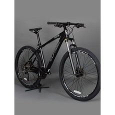 엘파마 벤토르 V1000 27단 알루미늄 MTB 입문용 자전거, 무광블랙/레드, M(170~180cm)