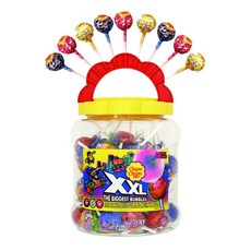 Chupa Chups XXL 츄파춥스 풍선껌막대사탕 롤리팝 3가지과일맛 대형사탕 츄잉껌 아이들간식 60개입 1세트