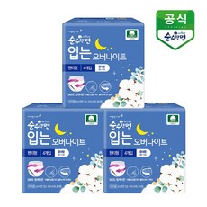 깨끗한나라 순수한면 입는 오버나이트 중대형 4P x 3팩, 3개, 4개입