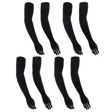 기어엑스 토시 보급 무봉제 손등덮개 남녀공용 4세트, 블랙