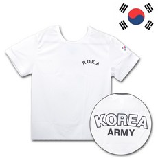 국산 정품 로카티 KOREA ARMY 코리아아미 쿨론 군인 학교반티 반팔티 ROKA 태극기 군용 디지털 화이트 블랙 카키