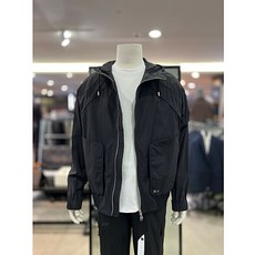 리버클래시 블랙 오버핏 초경량 간절기 바람막이 후드 점퍼 LK301