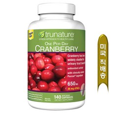 트루네이처 원퍼데이 크랜베리 650 mg 3개월 분 140정 Trunature One Per Day Cranberry, 1개, 1