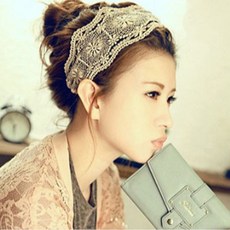 레이스 자수헤어밴드 레이스헤어밴드 자수머리띠 두건 반다나헤어밴드 반다나머리띠 정유미반다나 반다나