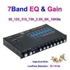7밴드 자동차 이퀄라이저 오디오 EQ 튜닝 +-12dB 크로스오버 앰프 파라메트릭 63 125 7502.2K 6KHz, 04 7Band EQ Gain
