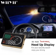 헤드업디스플레이어 hudtmap hud설치 X6 자동차 OBD2 II HUD 헤드 업, 금