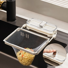 하루꿈 노글루 싱크대 음식물 거치대 거름망 배수구망 처리기 행주 걸이 거치대, 투명 블랙1세트 거치대