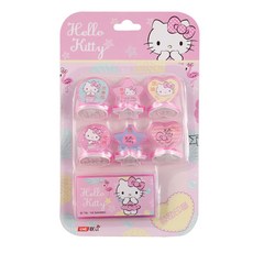 비즈샤인 HELLOKITTY 스승 평어 장려 스템프 애니메이션 큐트 시계 휘날리다 칭찬함 크다 손가락 또는 발가락 너를, KT 고양이 도장 /1카드 룩
