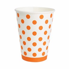 30번 라인도트 컵 8oz 6입 [오렌지], 1개입, 6개