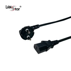 [LANStar] ㅡ자형 전원 파워케이블 AC 250V / 10A LS-POWER-0.5M [블랙/벌크/0.5m], 1개 - ac파워단자