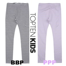 탑텐키즈 엑스코점 아동 여아 코튼스판 9부 데일리 스트라이프 레깅스 (BBP PPP) MKA5PT2901