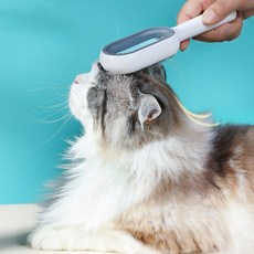 고양이 강아지 브러쉬 고양이빗 죽을털 제거 반려동물브러쉬, 핑크, 1개