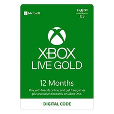 [미국] 539129 Xbox Live Gold: 12 Month Membership [Digital Code], 상세 설명 참조0, 12 Months_Online Game Code