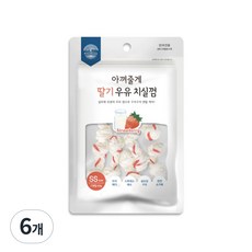 펫시밀 치석제거 우유치실껌 SS 7P, 6개, 42g, 딸기 - 펫시밀